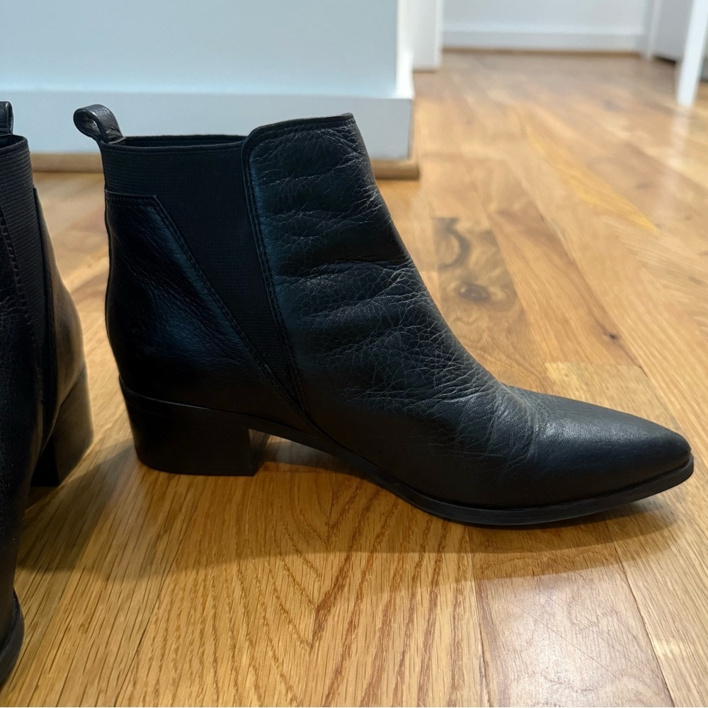 Marc Fisher Yale Black Leather Ankle Boots | Pointed Toe | Size 6 - Picture 5 of 7